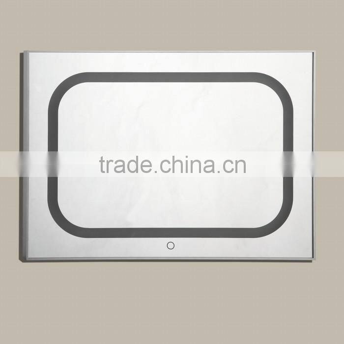 Touch Switch LED Mirror with Aluminum Alloy Back Frame