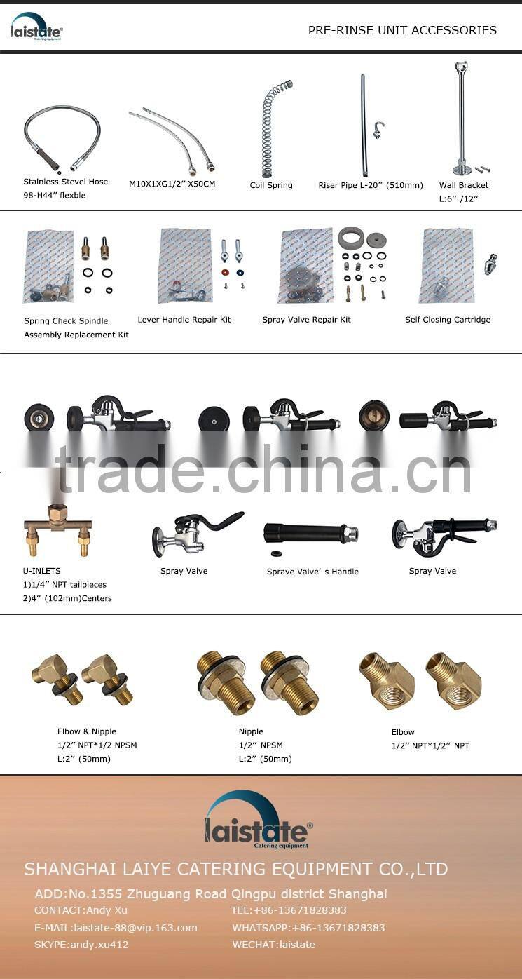 Commercial Kitchen 8''(203) Center Deck Mounted Pre-Rinse Unit With Add On Faucet (98007-2)