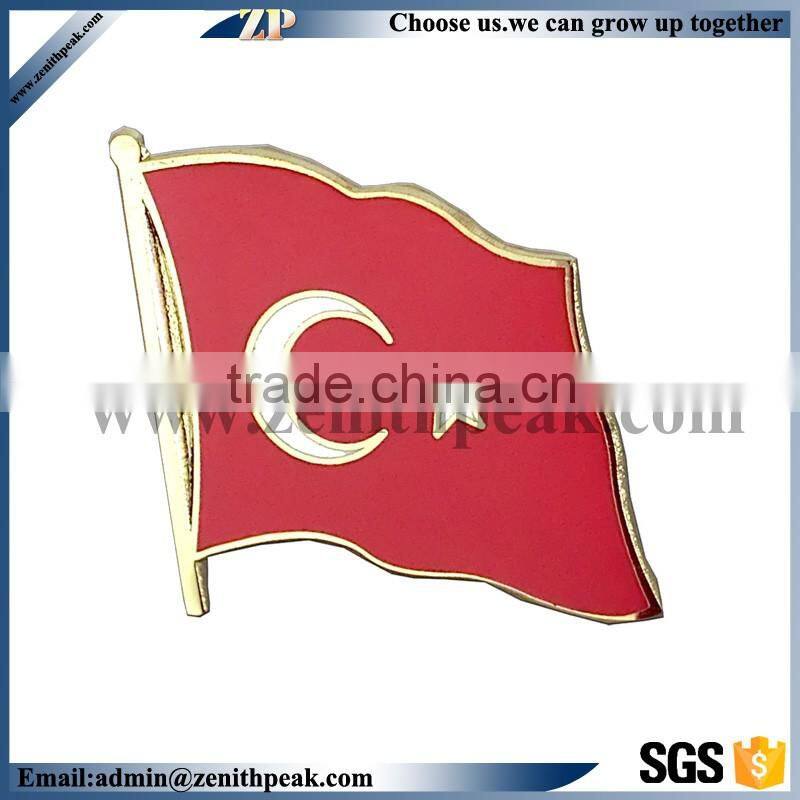 enamel flag shape metal lapel pin