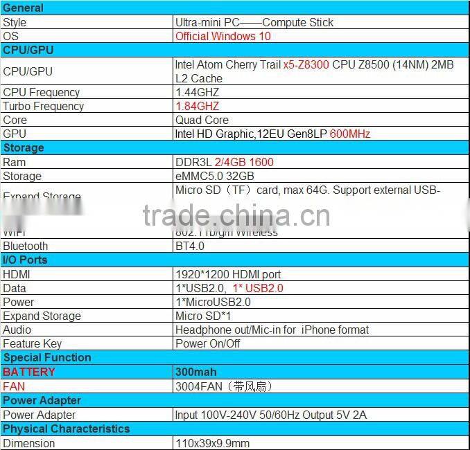 MeeGoPad T07 Intel Atom Cherry Trail x5-Z8300 Quad-core,Turbo Frequency up to 1.84GHz Official Licensed Windows 10 Home Version