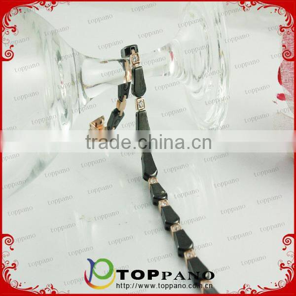 high quality white crystal health care stainless steel energy magnetic germanium bracelet for ladies