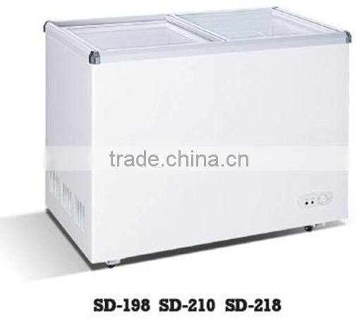 Commercial 110V glass door ice cream chest freezer