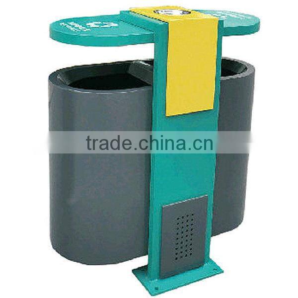 Public Cute Waste Paper Prices Bin /Free Standing Recycle Seperated Hanging Litter Bin for Street/Park/Garden