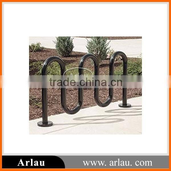 Floor mounted bike parking stand for public facilities