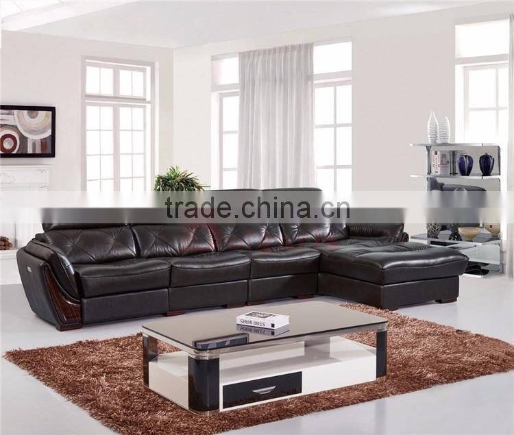 High elasticity moistureproof super bearing living room leather sofa