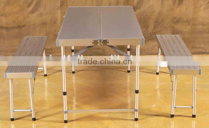 Wholesale Aluminum Outdoor Dinner Portable Folding Table Chair Set