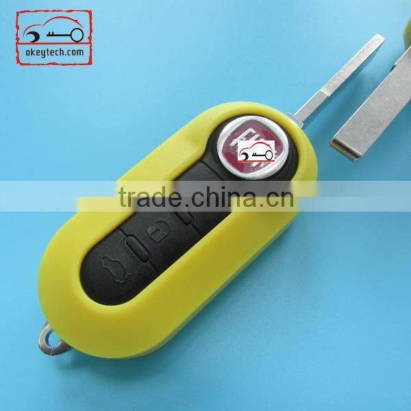 3 button shell key Fiat 500 logo fiat sticker for fiat 500 logo