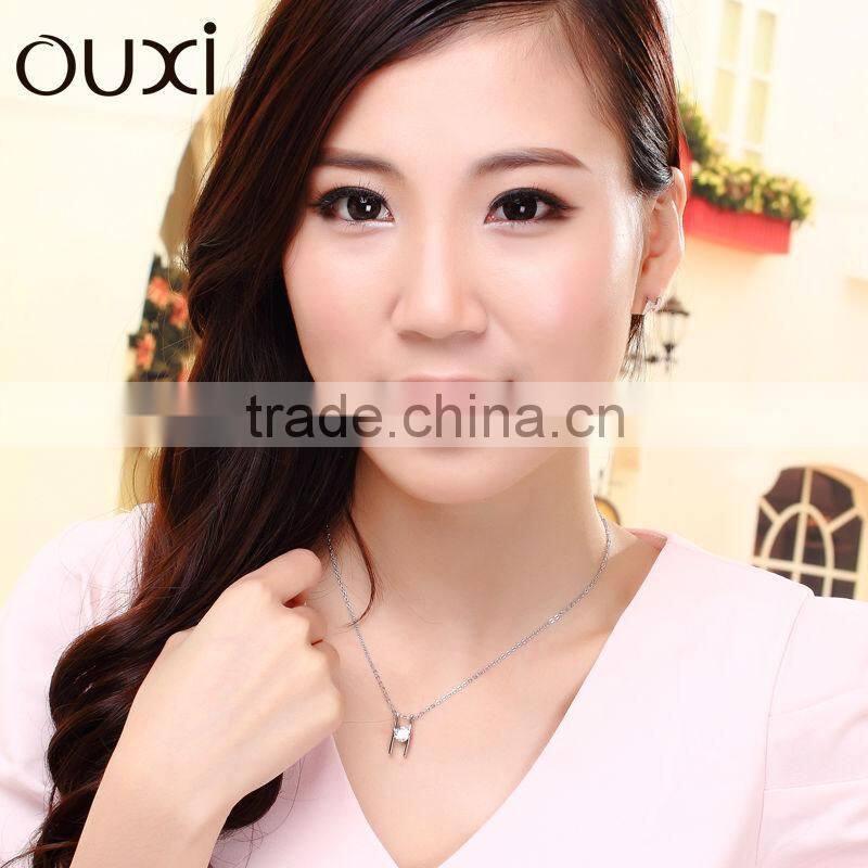 OUXI Fashionable statement necklace made with Austrian crystal 10557/10558