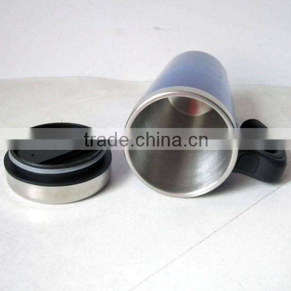 Stainless steel mug with colorful plastic outer decoration without handle