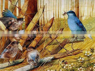 Five little pattern cloth painting