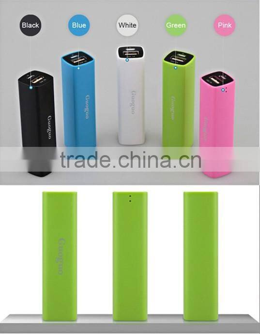 2016 New Design Colourful Fashion Power Bank 2600mah Portable Charger for Samsum Galaxy S6, Lenovo, Xiaomi