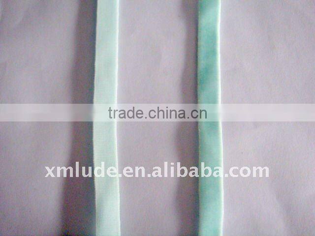 double ruffle organza with elastic velvet ribbon