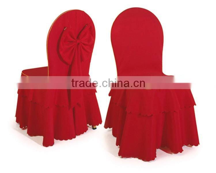 Cheap lace universal wedding chair covers and satin chair cover