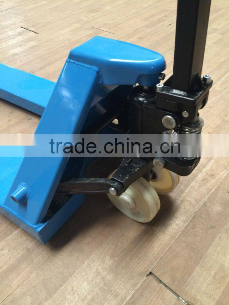 China made 2ton hand paller truck with welding hydraulic