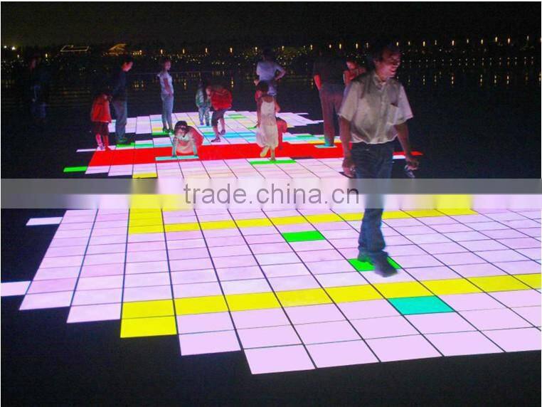 tile floor square street deck multi-color changing 20W tile floor LED lighting