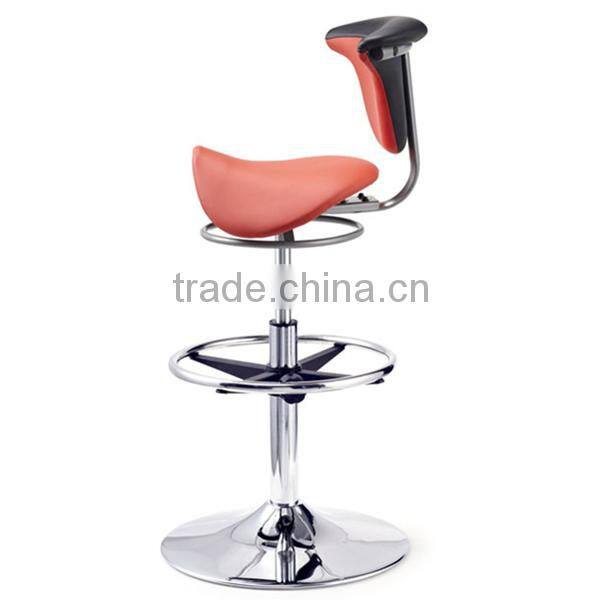 European design sensual salon stool /fashionable salon stool/ classic salon saddle stool with beautiful design backrest