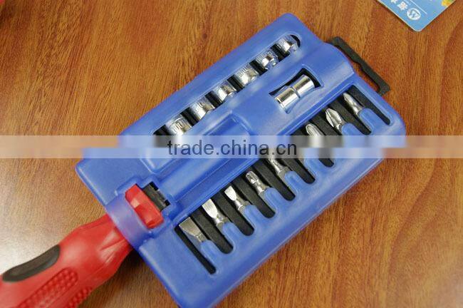 KEY POINT 20 in 1Multi combination tools screwdriver set one screwdriver Red and black shank massage