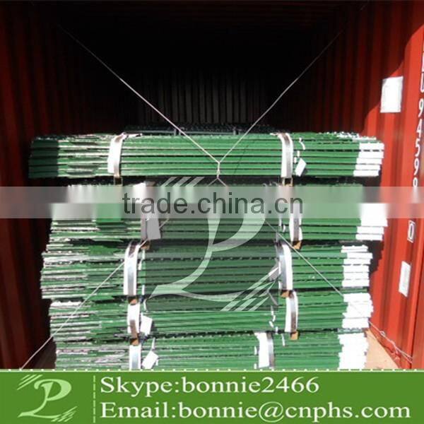 Barbed Wire Posts with Green painted (factory & trader)