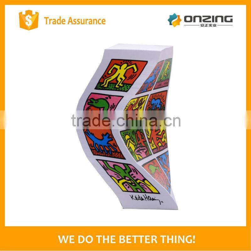 4 sides printing talk deisgn tear off spiral paper notepad cube