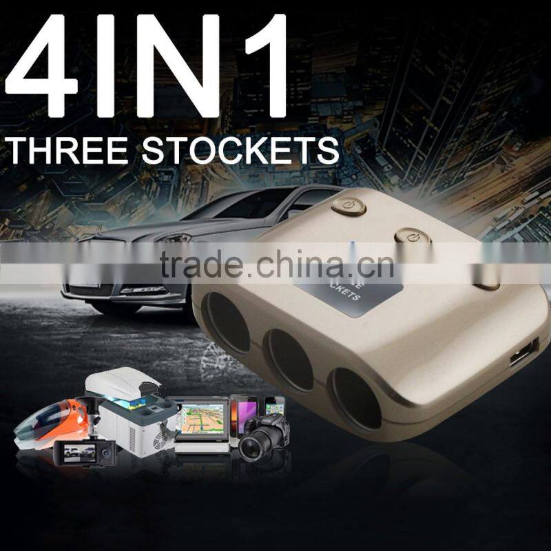 Sidiou Group A Drag Three Car Cigarette Lighter Dual USB Power Adapter One in Three Car Charger
