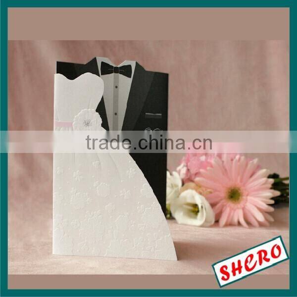 Newest Cheap Bride And Groom Wedding Invitation Card