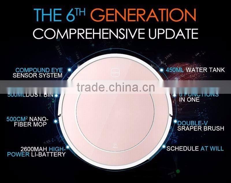 ILife V7S CHUWI 2 in 1 Wet Robot Vacuum Cleaner for Home Wet Dry Clean Water Tank Double Filter Ciff Sensor