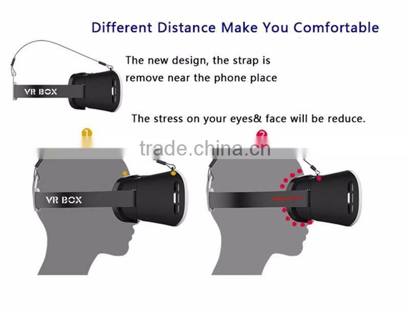 VR box 1.0 with Joystick Hot selling 3d virtual video glasses with great price For smart phone/Tablet/Pad