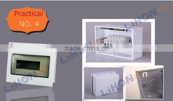 9 way Iron cover ABS lid adjustable din rail more knockholds electric distribution box