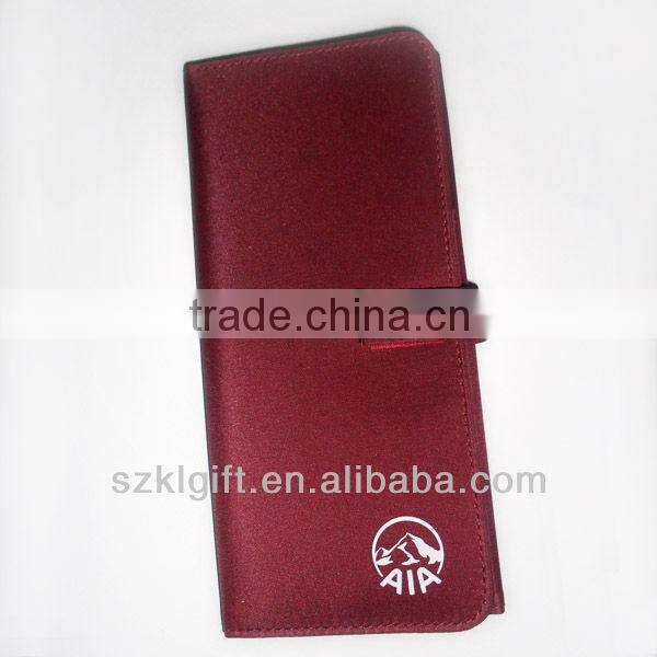 2013 Best Design Red Travel Document Holder Organizer with Micro-fibre Fabric