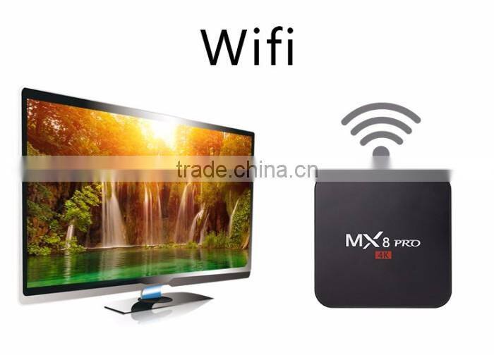 High Quality MX8 Pro with 4K Bluetooth Amlogic S905 Google 5.1 Quad Core tv box kodi Mx8 Pro Ott tv box
