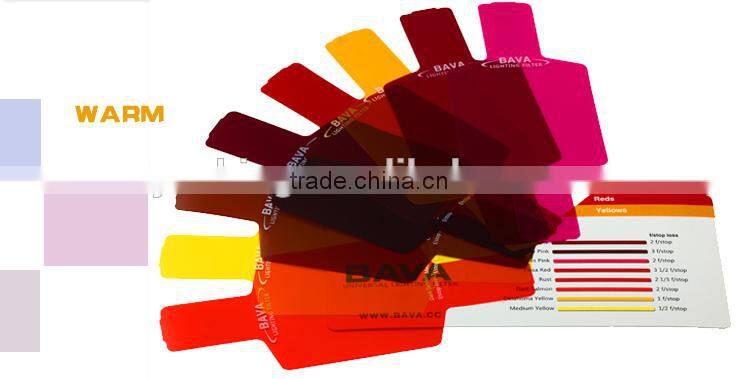 BAVA studio fLash color gels filter 20pc gels-Band universal lighting filter