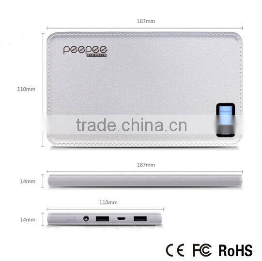 high real capacity usb power bank 20000mah wtth li-polymer battery cell