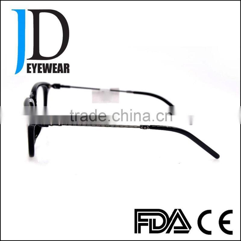 custom made metal bridge steady black silver square framed glasses