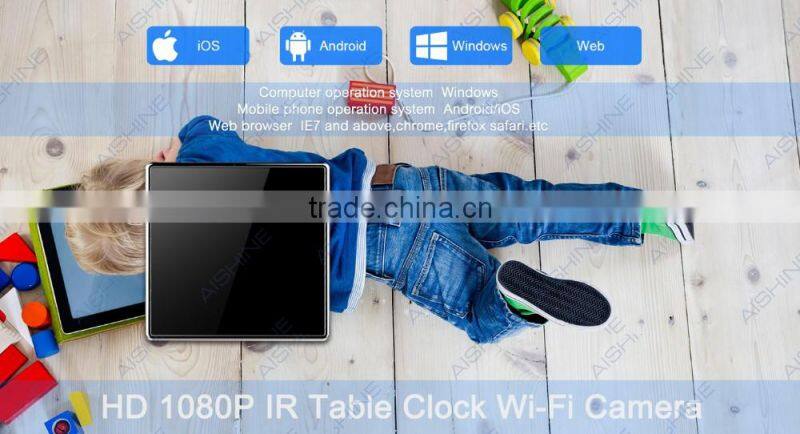 Shenzhen Manufacturer Digital Clock WiFi Nanny Camera P2P 1080P Hidden camera