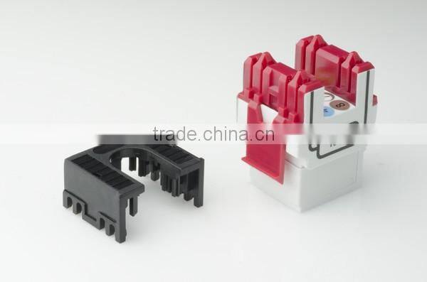 ISO RJ45 8P8C UTP 180Degree Cat 6A Keystone Jack