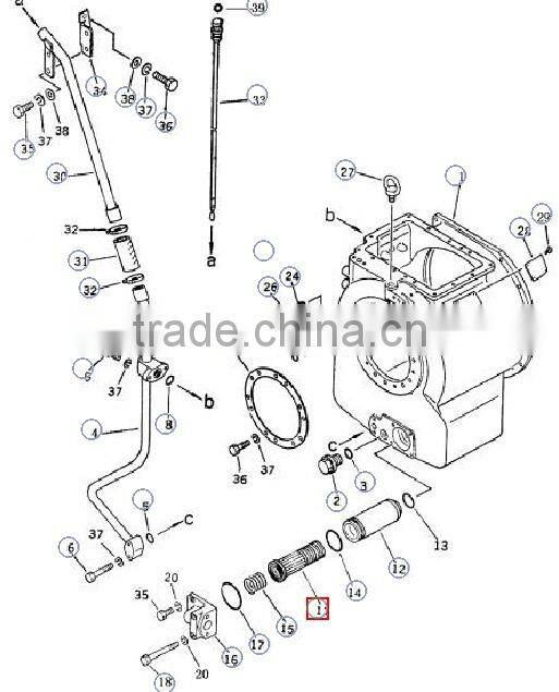 Shantui bulldozer SD16 transmission filter 16Y-15-07000