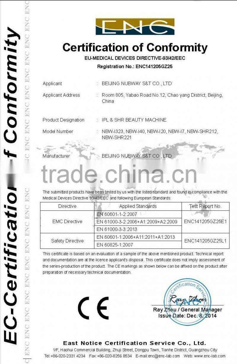 12 years experience of Manufacturing ! Elight (RF + IPL ) ipl hair removal light