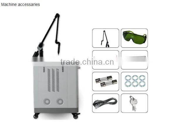 Hot selling!! professional Acne removal laser 532 1064 nd yag q switched
