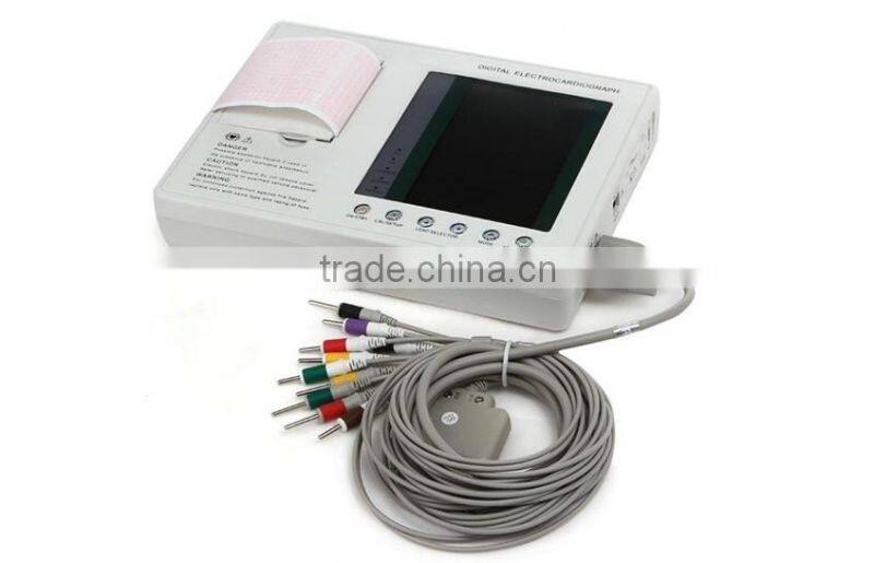 Cheap price 3 channel Resting ECG Machine Electrocardiograph electrocardiogram EKG factory