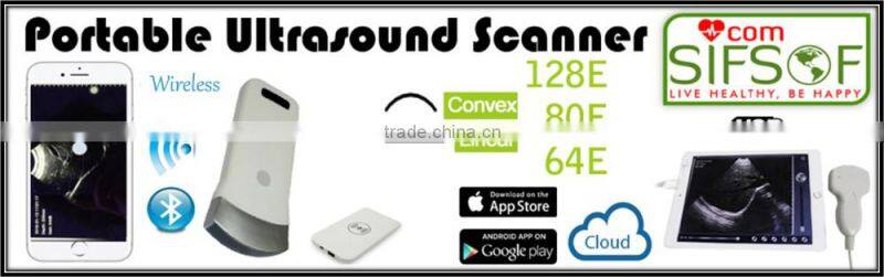 Wireless Convex Probe Scanner, WiFi, Used in Surgery Without Fixing of Cables, 3.5MHz / R40 / 64 Elements, SIFULTRAS-5.1