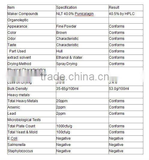 GMP Manufacturer Supply Natural Pomegranate Extract with Punicalagin