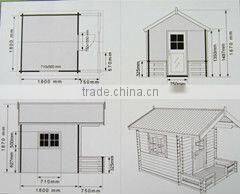 prefabricated children wooden playhouse