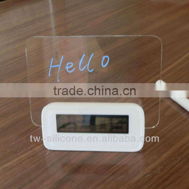 Digital Neon LED Table Clock with World time