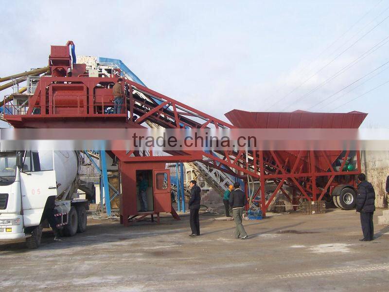 YHZS50 mobile ready mixed concrete plant