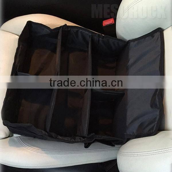 Folding Car Seat Organizer with Adjustable Compartments Backseat Storage Organizer Front Seat Car Organizer