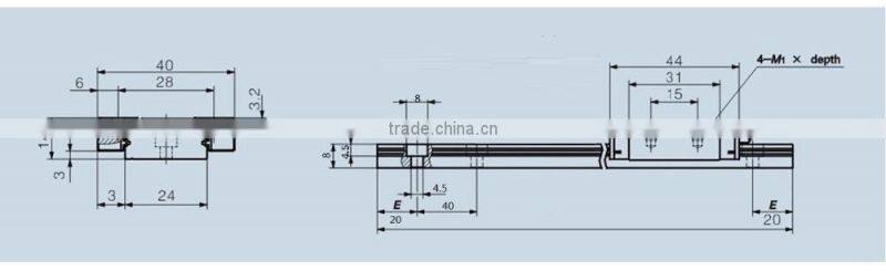 Hot China Products Wholesale Miniture Linear Rail Guide -TRW12C