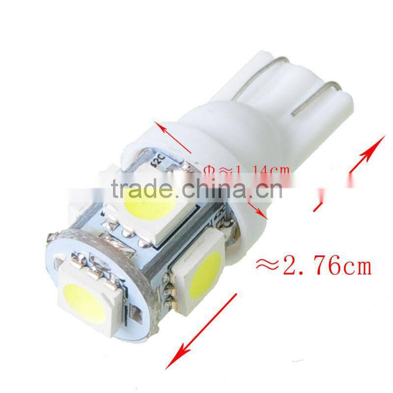 Hot Sale 20pcs in one pack T10 Wedge 5-SMD 5050 LED Car Light bulbs 192 168 194 2925 W5W DC 12V