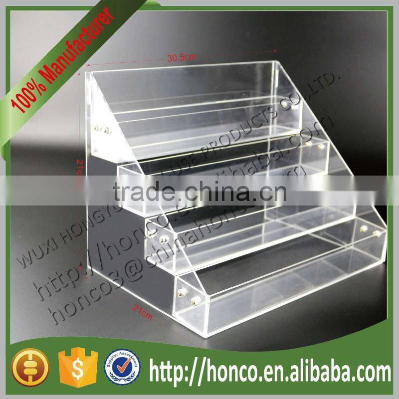 Top Selling 32pcs 4 Tiers Acrylic Nail Polish Cosmetics Display Rack Clear Colour