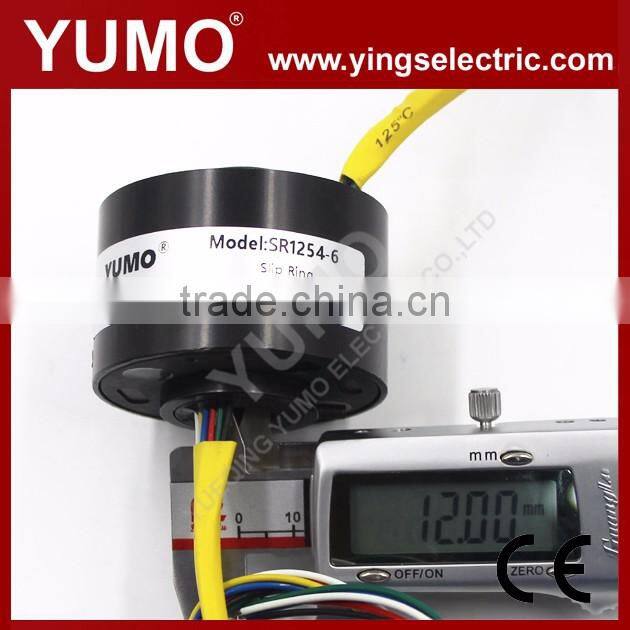 SR1254-6 6wires OD 54mm bore size 12mm through bore slip ring