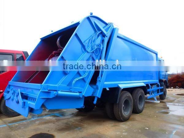 300hp DONGFENG 6*4 Refuse Compactor Truck 16 m3